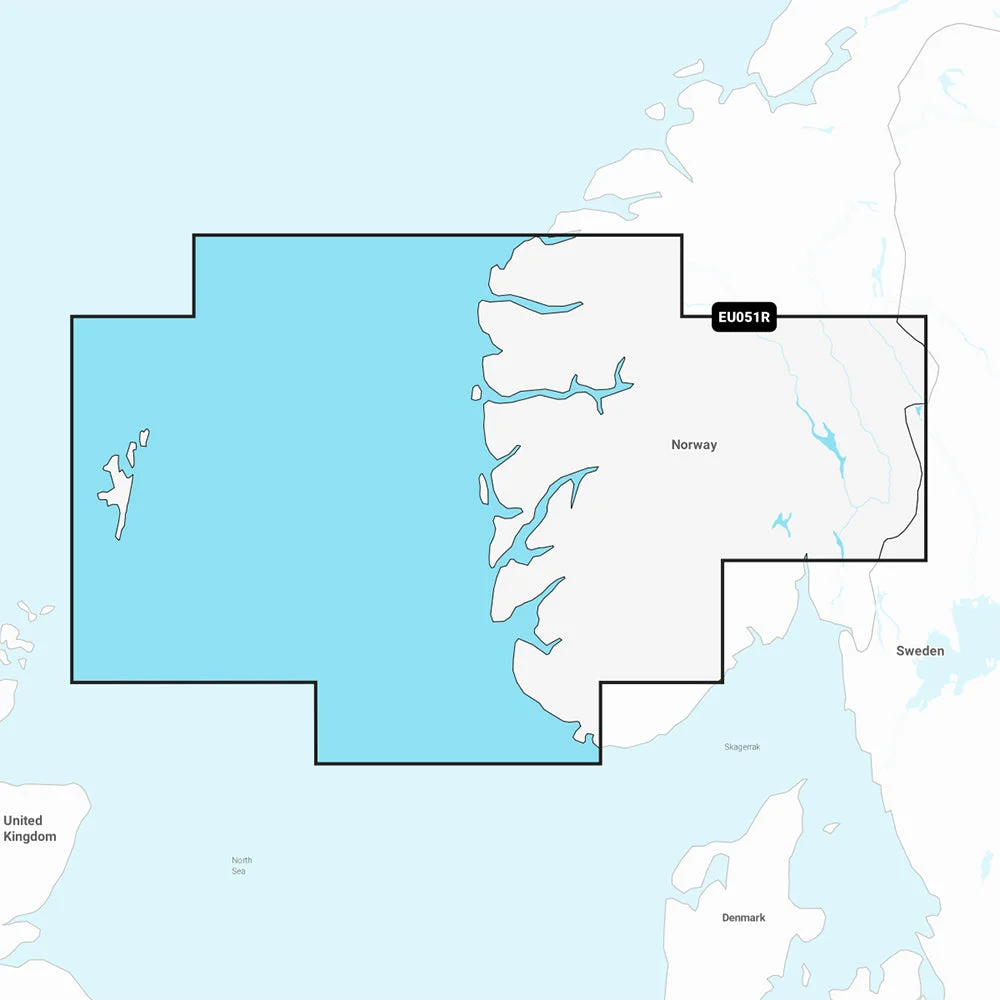 Garmin Navionics Vision+ NVEU051R - Norway, Lista to Sognefjord - Marine Chart