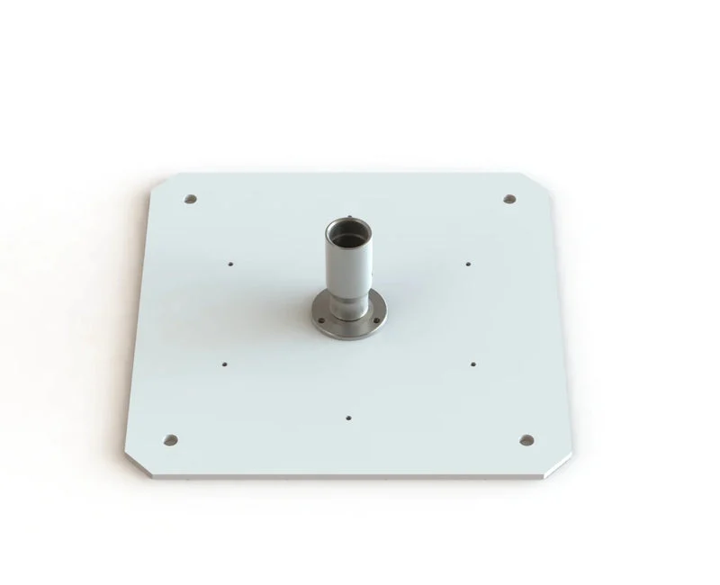 Seaview Starlink Adapter Plate f/24" KVH Domes w/Starlink Stainless Steel 1"-14 Threaded Adapter & Stainless Steel Fixed Base