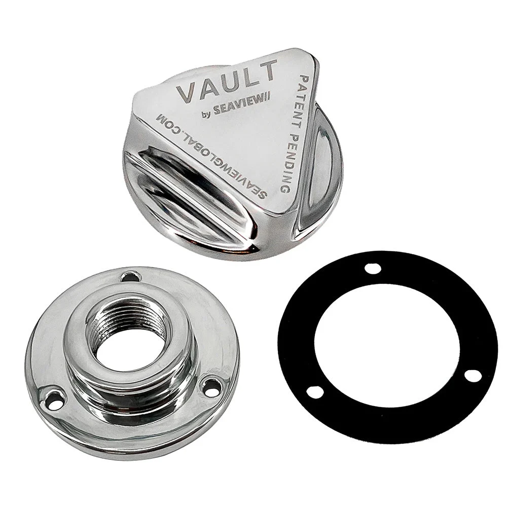 Seaview Polished Stainless Steel Vault Drain Plug & Garboard Assembly