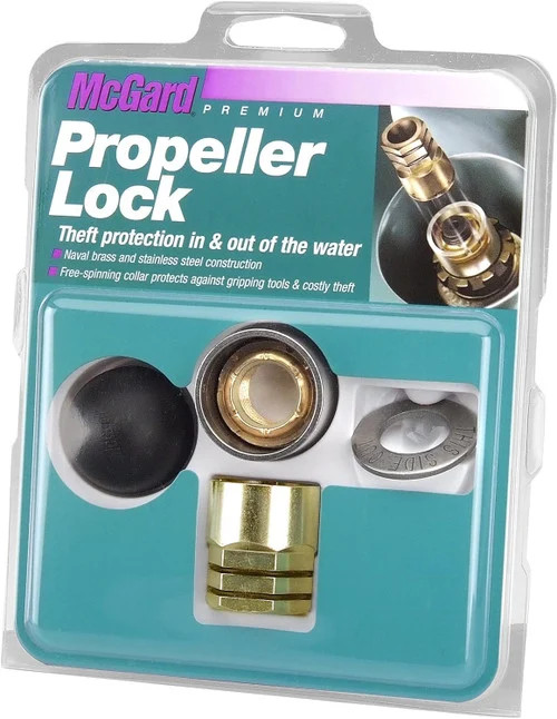 McGard Marine Propeller Lock Set (M18 x 1.5 Thread Size) - Honda/Yamaha/Suzuki - Set of 1, Black 74040