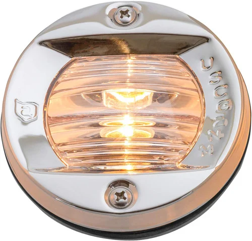 Attwood Marine Boat Flush Transom Stern Light 3-inch Round Incandescent with 7.5-Watt Lamp 6356D7