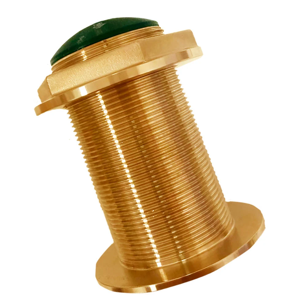 SI-TEX Bronze Low-Profile Thru-Hull Medium-Frequency CHIRP Transducer - 300W, 18° Tilt, 95-155kHz