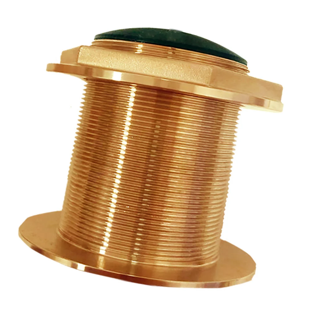 SI-TEX Bronze Low-Profile Thru-Hull Medium-Frequency CHIRP Transducer - 1kW, 0° Tilt, 85-135kHz