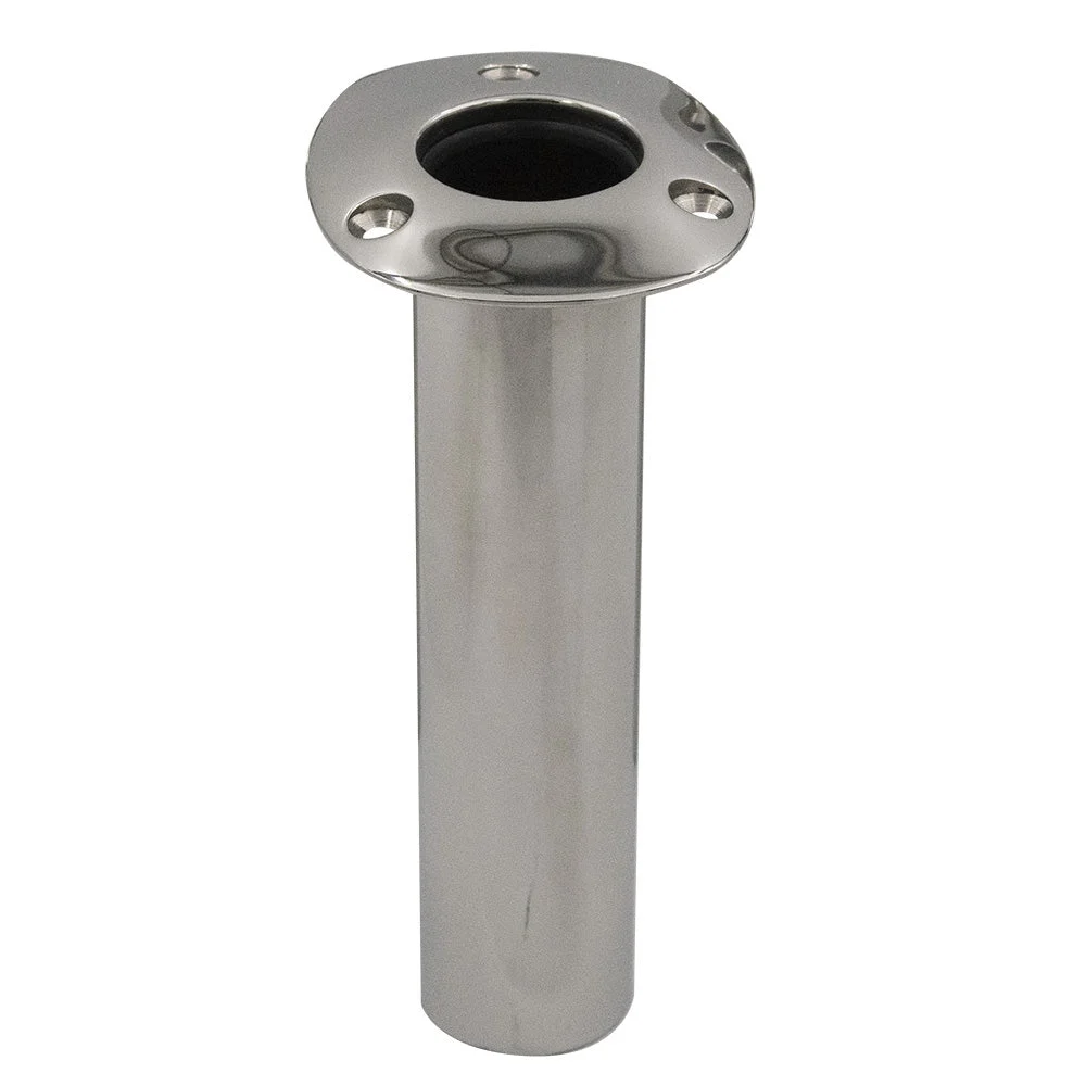 C.E. Smith Flush Mount Rod Holder - 0 Degree - Black Liner w/Drain - No Logo