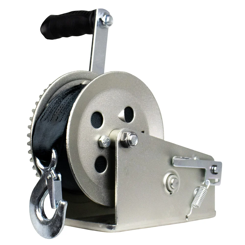 Powerwinch Utility Series Winch 2,000lb, 2 Speed, 6" Crank Arm - Carbon Black