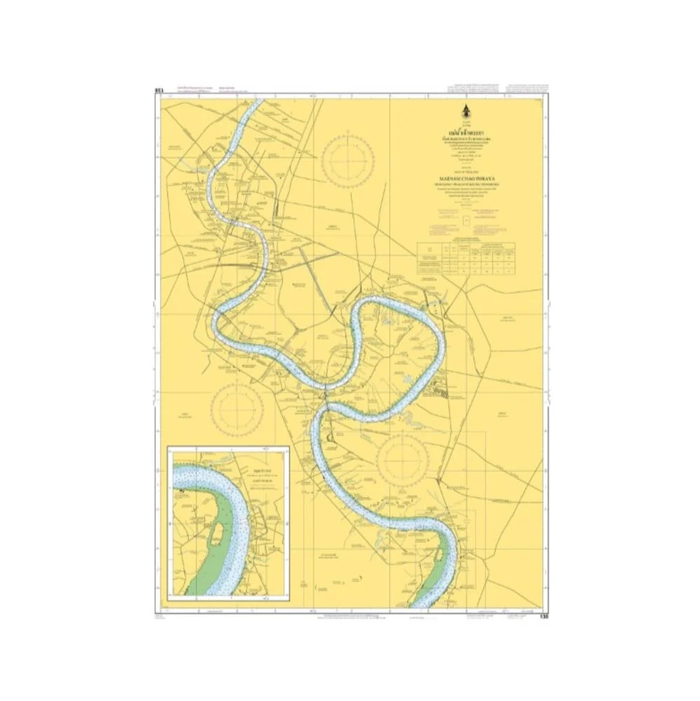 Marine Chart Thailand (Gulf of Thai - East) 138 Samut Prakan to Krung Thon Bridge