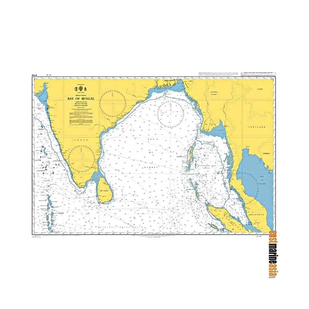 British Admiralty Nautical Chart #4706 Bay of Bengal