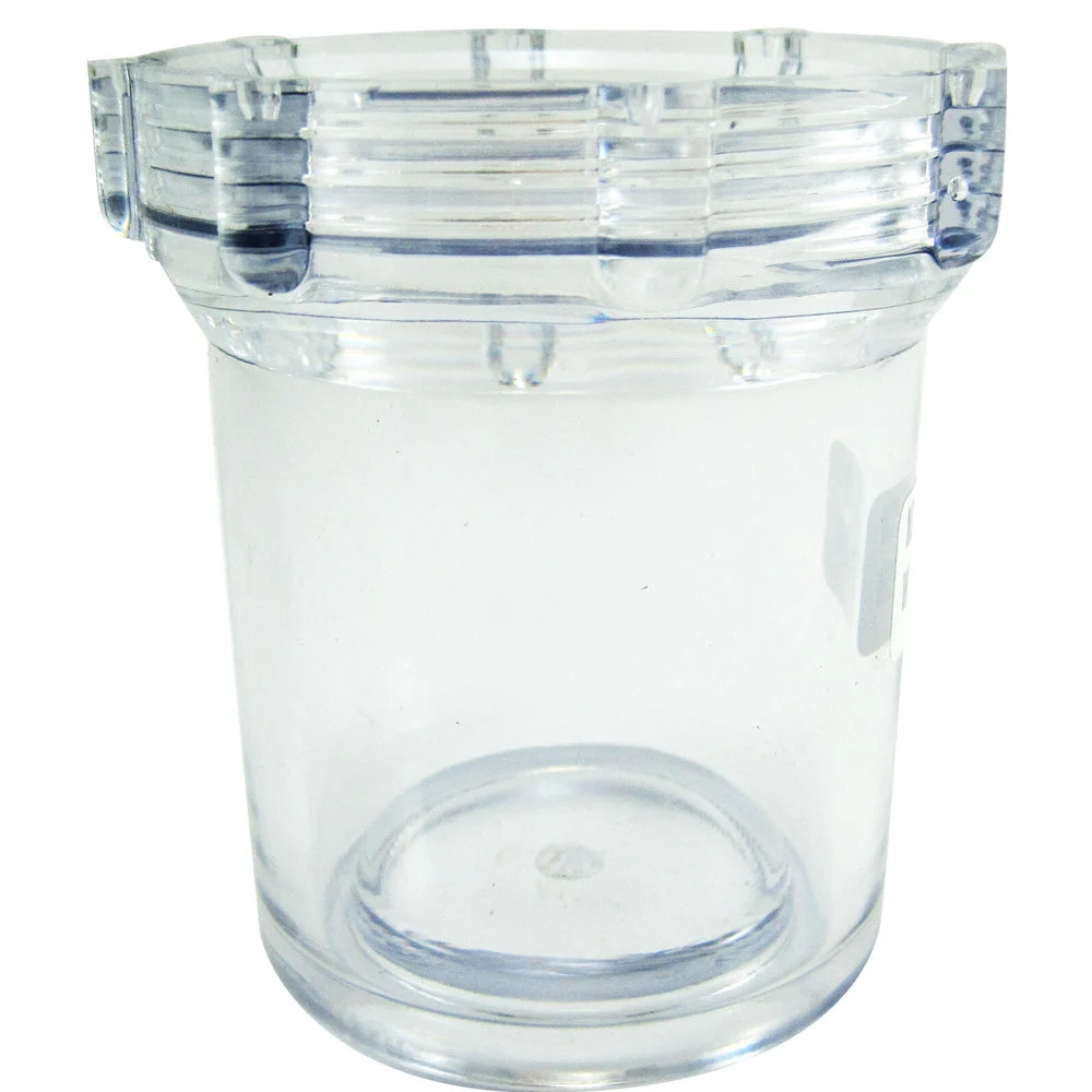 Sea Strainer Bowl Clear Replacement Sherwood Strainer Fits 1 Inch, 1-1/4 Inch & 1-1/2 Inch NPT SHER-14380