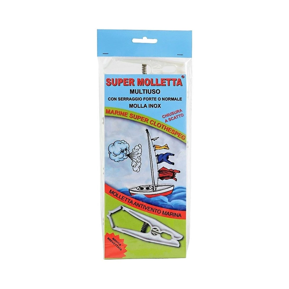 Super Molletta Multipurpose Marine Super Clothes Pegs (with Stainless Steel Spring)