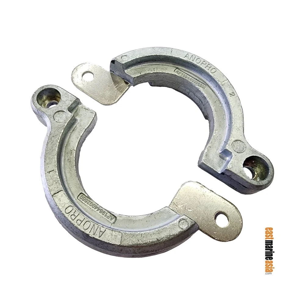 Anopro AP19644002660KITZ Yanmar Saildrive Split Ring Anode Kit - Zinc