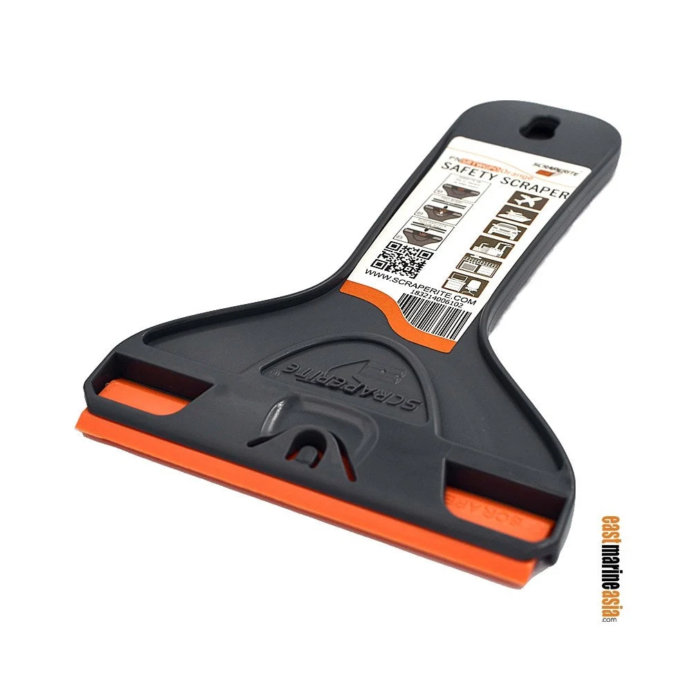ScrapeRite Plastic Safety Scraper SRTW6GPO - W4-Wide Holder with 6-Pack Wide Standard GPO