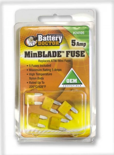 Wirthco Min Blade Fuse-5 Amp – Marine Electrical Replacement Part