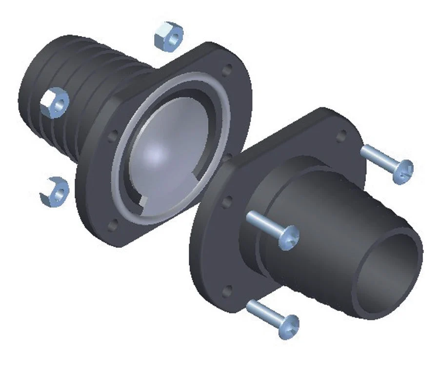 T-H Marine 1 1/2' Inline Scupper