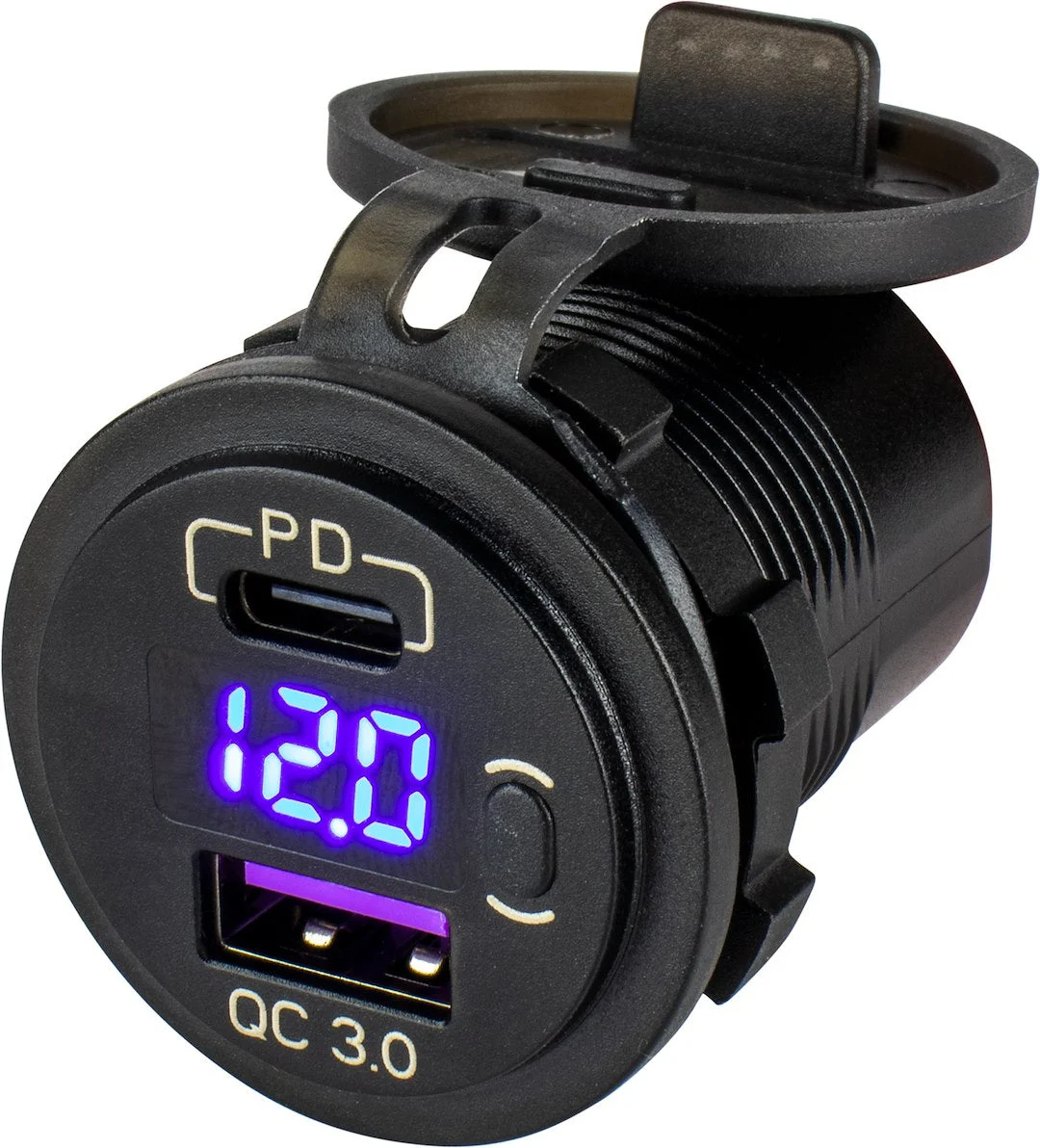 ROUND USB/USC SOCKET W/HIDDEN