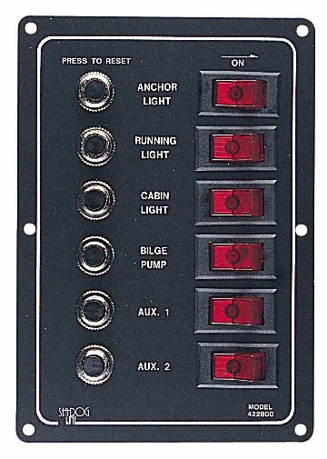 Sea Dog Aluminum Circuit Breaker Panel – Marine Electrical Replacement Part