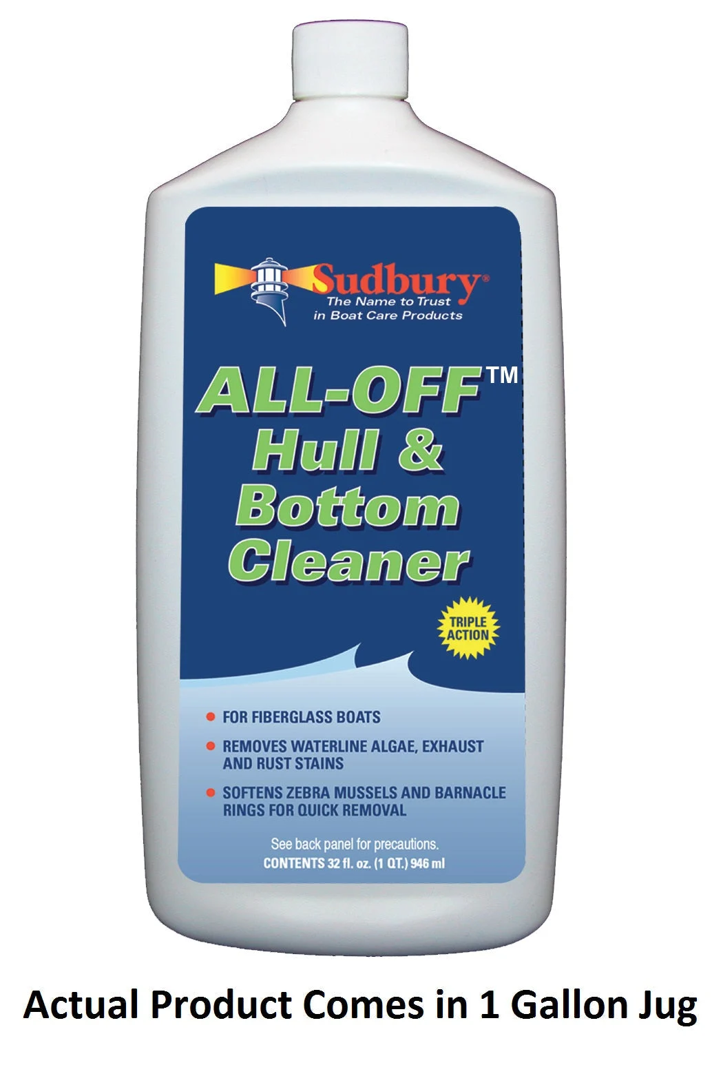 Sudbury All-Off Hull+Bottom Cleaner128 Oz – Marine Boat Replacement Part