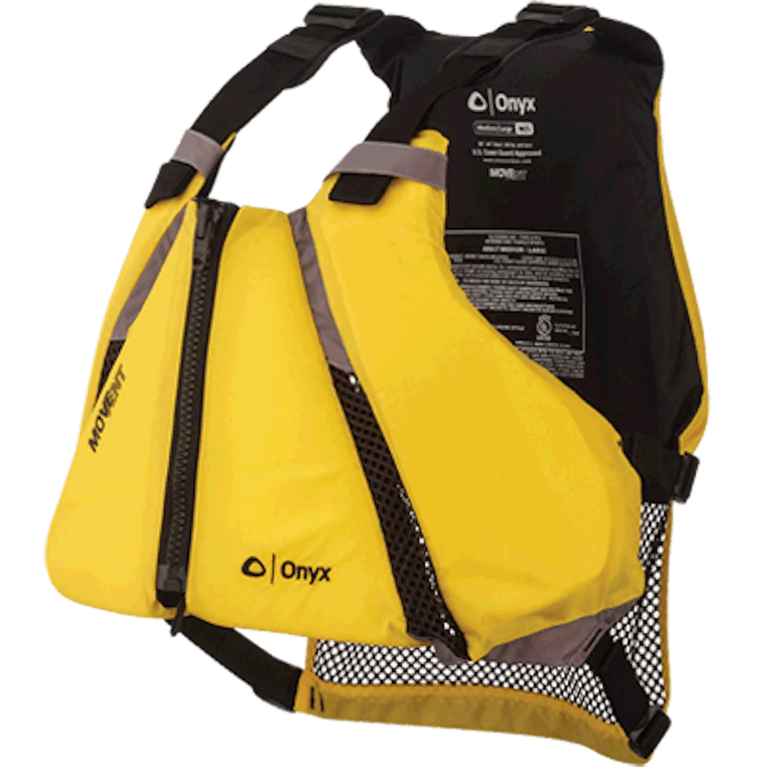 Onyx Outdoor Movevent Curve Life Vest Ylw Med/Lg – Marine Boat Replacement Part