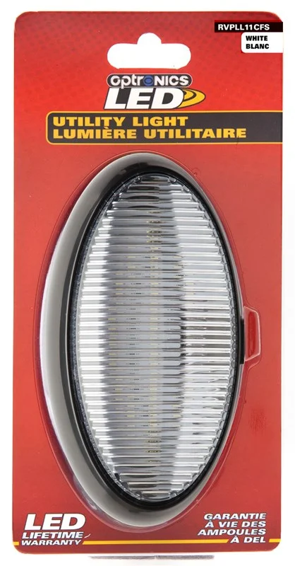 Optronics LED Porch;Oval;Black:Clear – Marine Electrical Replacement Part