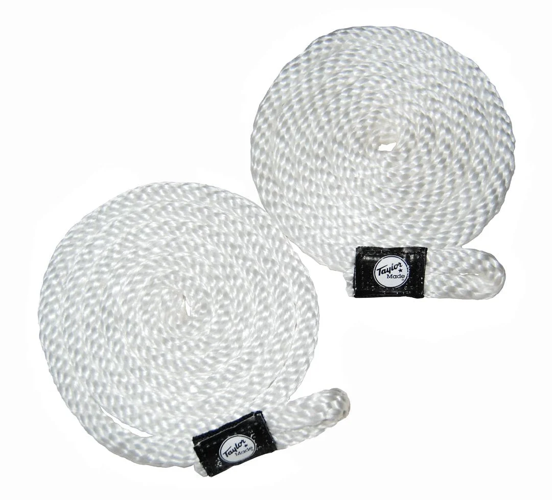 Taylor Made 3/8' X 72' Braided Rope White (Pair – Marine Boat Replacement Part