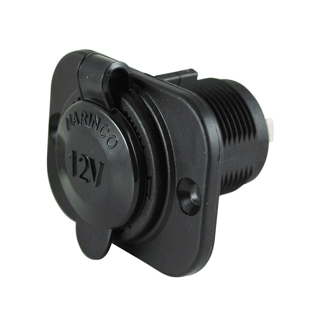 Marinco 12V Receptacle Black – Marine Boat Replacement Part