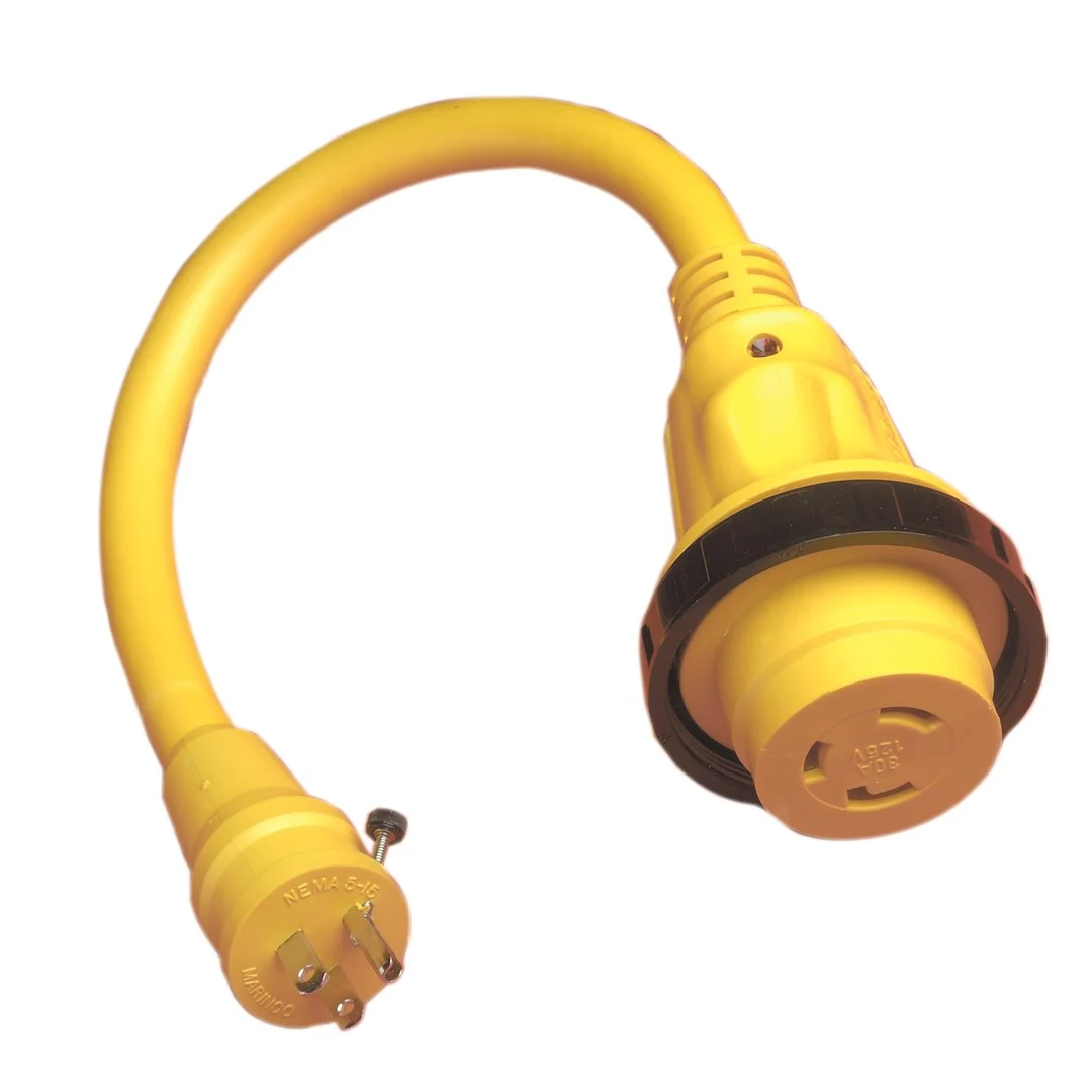 Marinco Pigtail Adapter 30A Male To 15A Fem – Marine Electrical Replacement Part