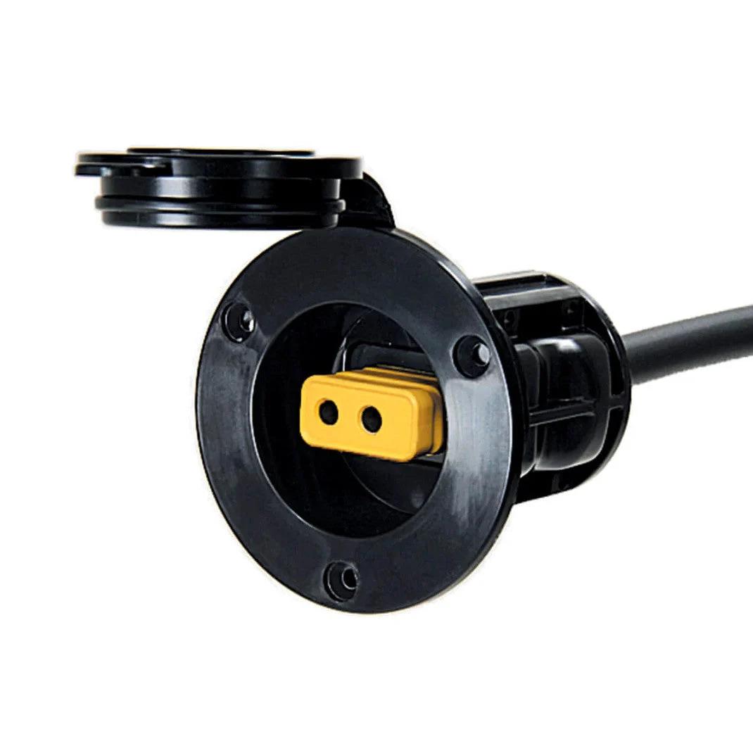 Cannon Flush Mount Power Port (Black) – Marine Boat Replacement Part