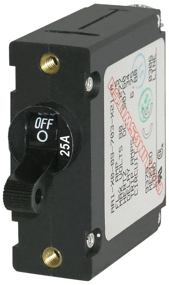 Blue Sea Circuit Breaker Aa1Toggle 25A Blk – Marine Boat Replacement Part