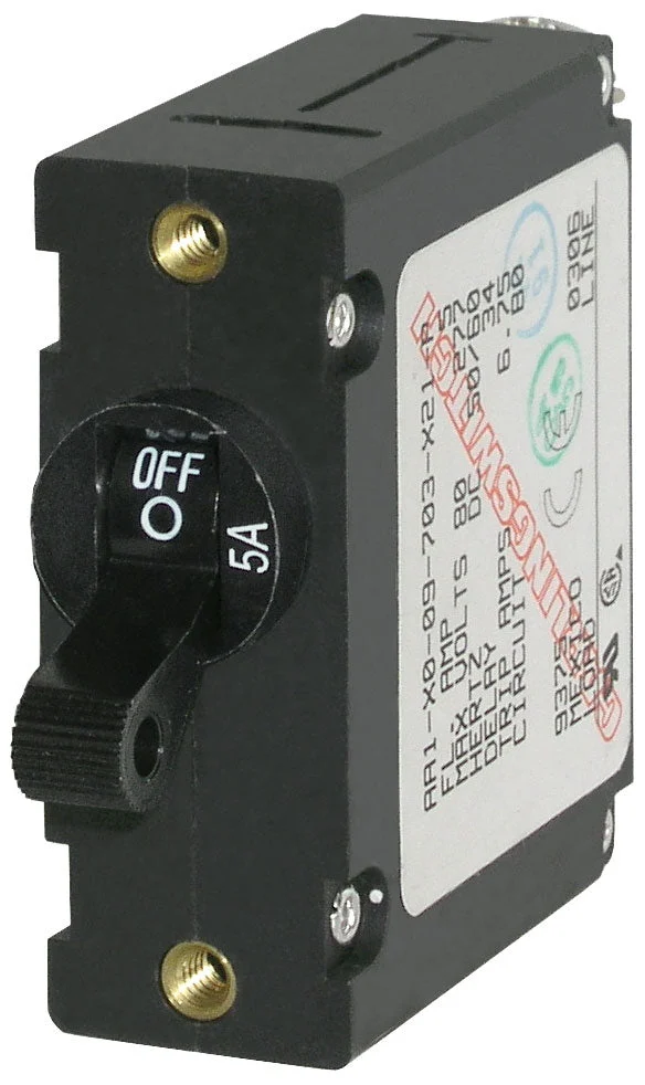 Blue Sea Circuit Breaker Aa1Toggle 5A Blk – Marine Boat Replacement Part