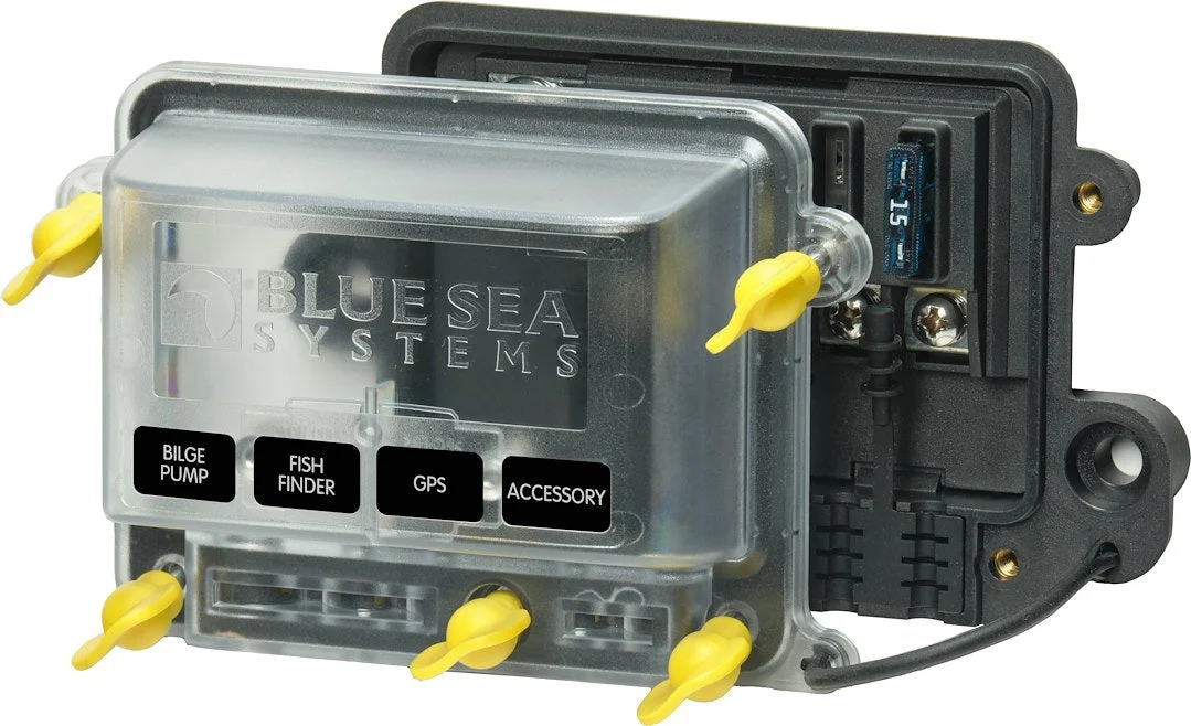 Blue Sea Fuse Block Stblade H2O 4Circ Fuse M – Marine Electrical Replacement Part