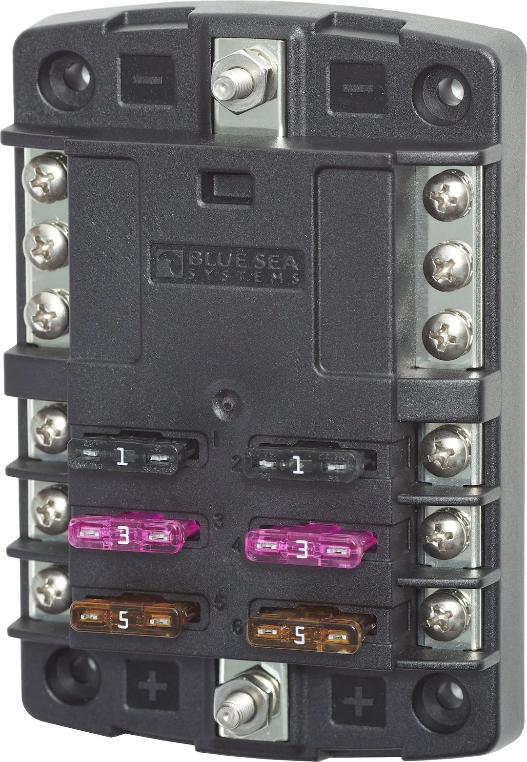 Blue Sea Fuse Block Stblade 6Circ W/Gnd – Marine Electrical Replacement Part