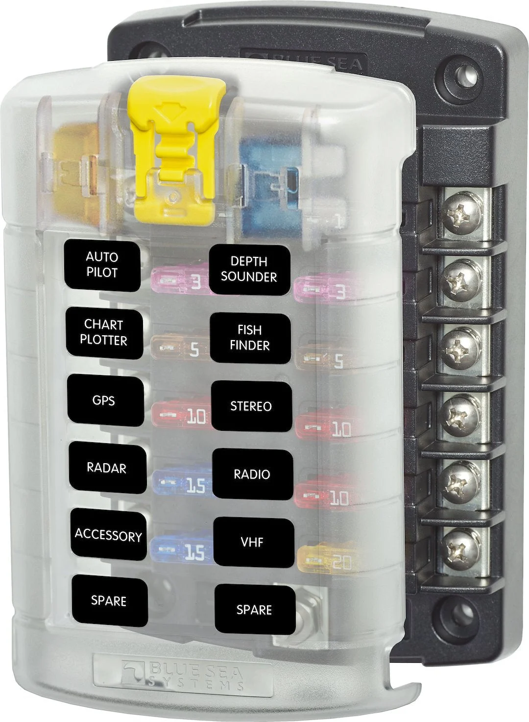 Blue Sea Fuse Block Stblade 12Circ W/Cvr – Marine Electrical Replacement Part