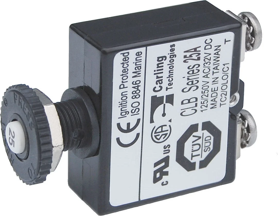 Blue Sea Circuit Breaker Push Button St 25A – Marine Electrical Replacement Part