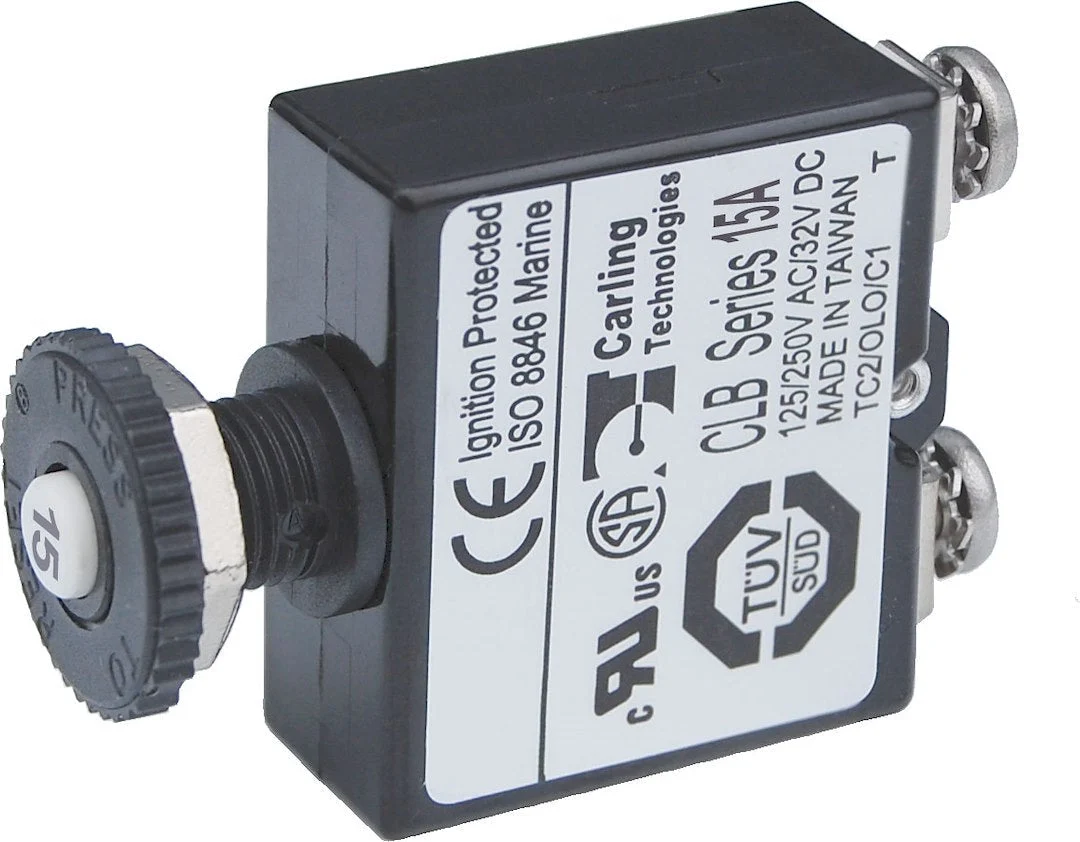 Blue Sea Circuit Breaker Push Button St 15A – Marine Electrical Replacement Part