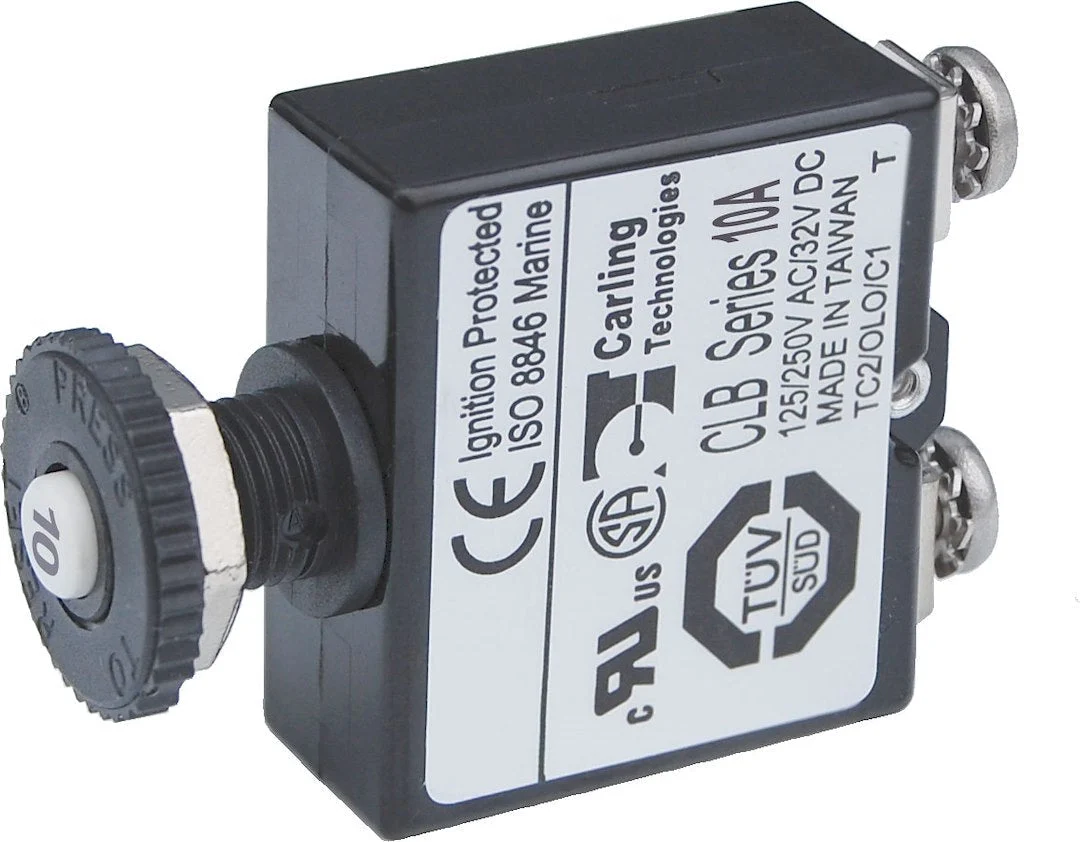 Blue Sea Circuit Breaker Push Button St 10A – Marine Electrical Replacement Part