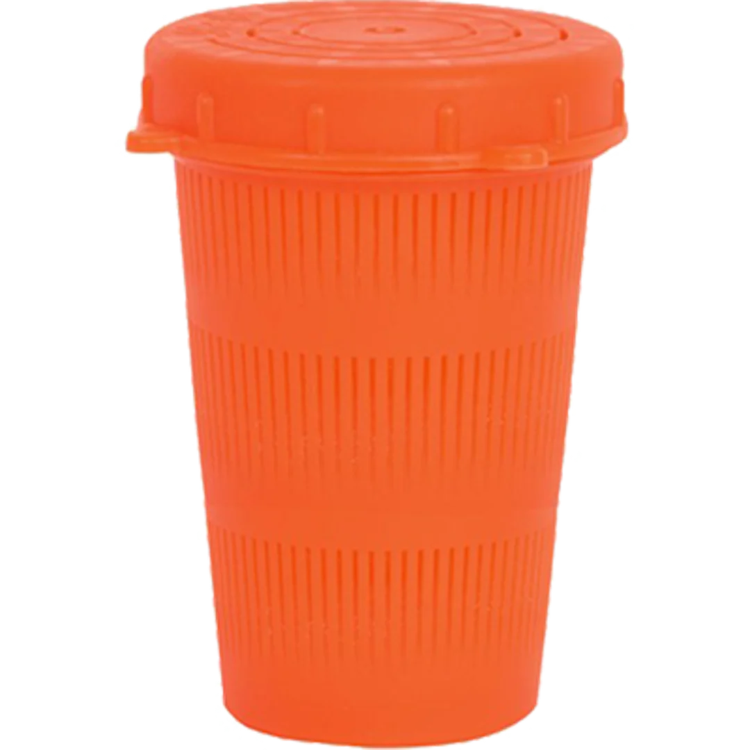 Vented Bait Jar, 1 Liter, Flour. Orange