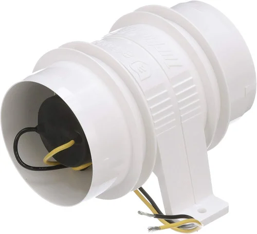 Attwood Marine Boat Turbo 3000 3-inch In-line Bilge Blower White 1733-4
