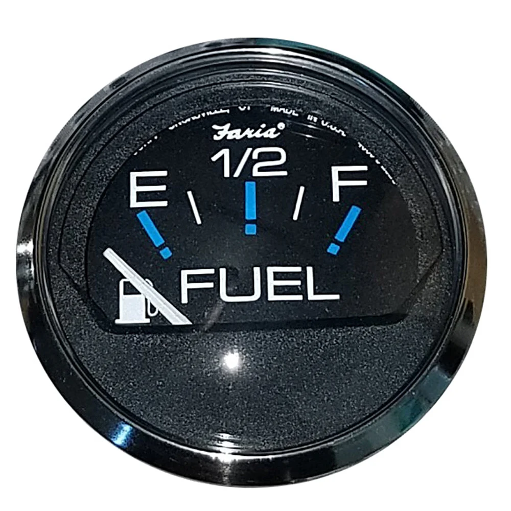 Faria Beede Instruments Chesapeake Black 2" Fuel Level Gauge (E-1/2-F) – Marine Boat Replacement Part