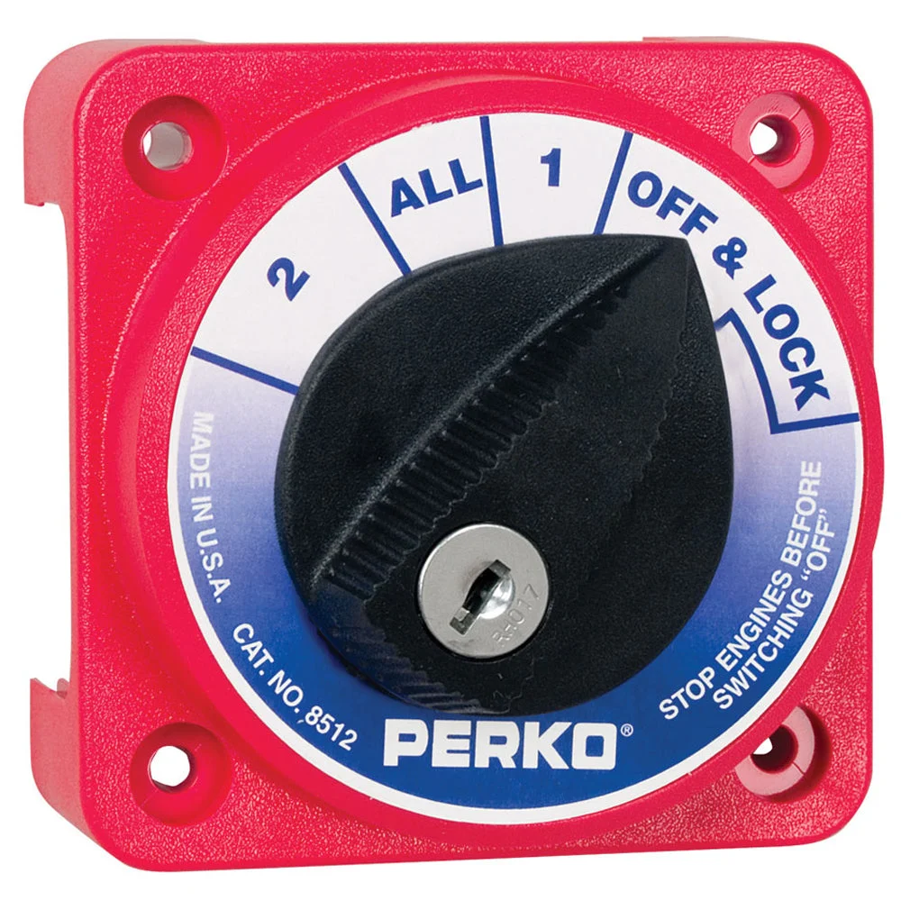 Perko Compact Medium Duty Battery Selector Switch w/Key Lock – Marine Boat Replacement Part