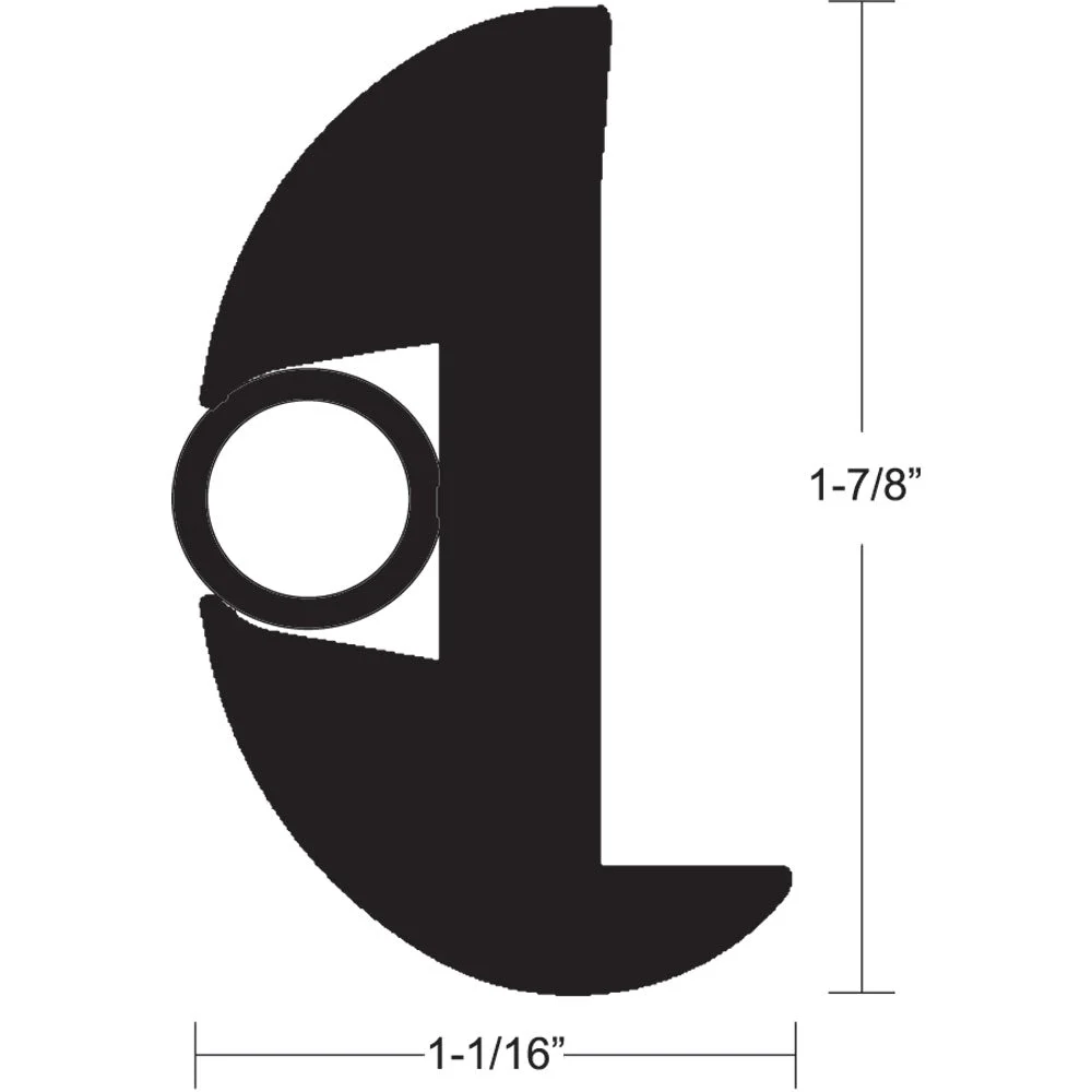 TACO Marine TACO Flex Vinyl Rub Rail Kit - Black w/Black Insert - 70' - 1-7/8" x 1-1/16"