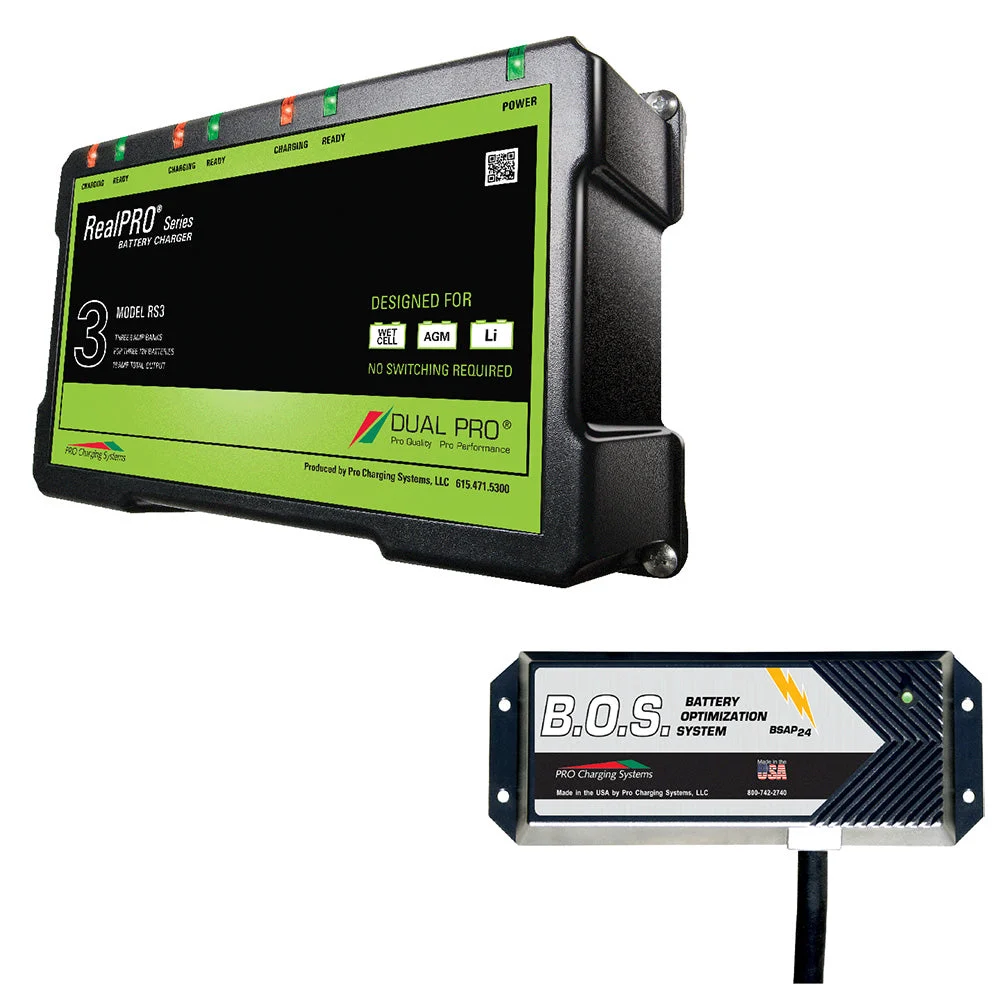 Dual Pro RS3 3 Bank Battery Charger w/3 Bank B.O.S. – Marine Electrical Replacement Part