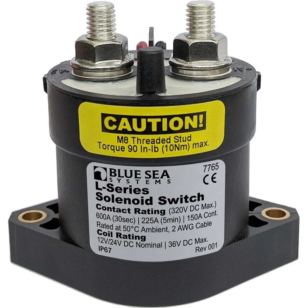 Blue Sea Systems 7765 L-Series Solenoid Switch - 150A - 12/24V DC – Marine Boat Replacement Part