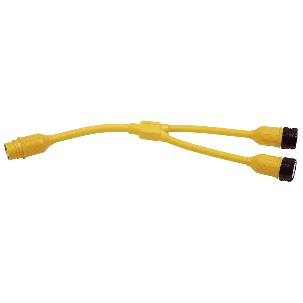 Marinco Y-Adapter, 2-30A 125V Locking to 50A 125/250V Locking – Marine Boat Replacement Part