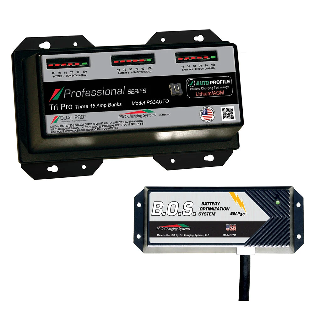 Dual Pro PS3 Auto 3 Bank Battery Charger w/3 Bank B.O.S. – Marine Electrical Replacement Part