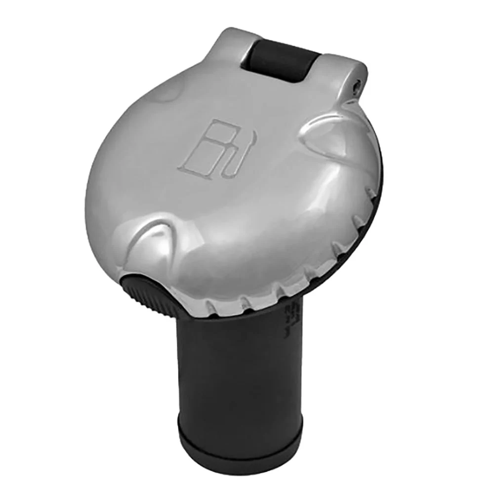 Attwood Marine Deck Fill f/Carbon Canister System - Angled Body & Scalloped Chrome Cap