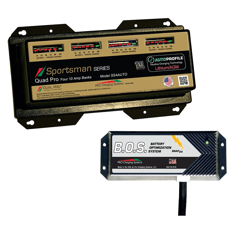 Dual Pro SS4 Auto 4 Bank Battery Charger w/3 Bank B.O.S. – Marine Electrical Replacement Part
