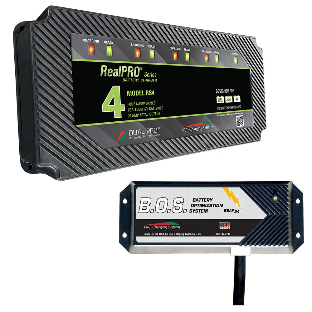 Dual Pro RS4 4 Bank Battery Charger w/3 Bank B.O.S. – Marine Electrical Replacement Part
