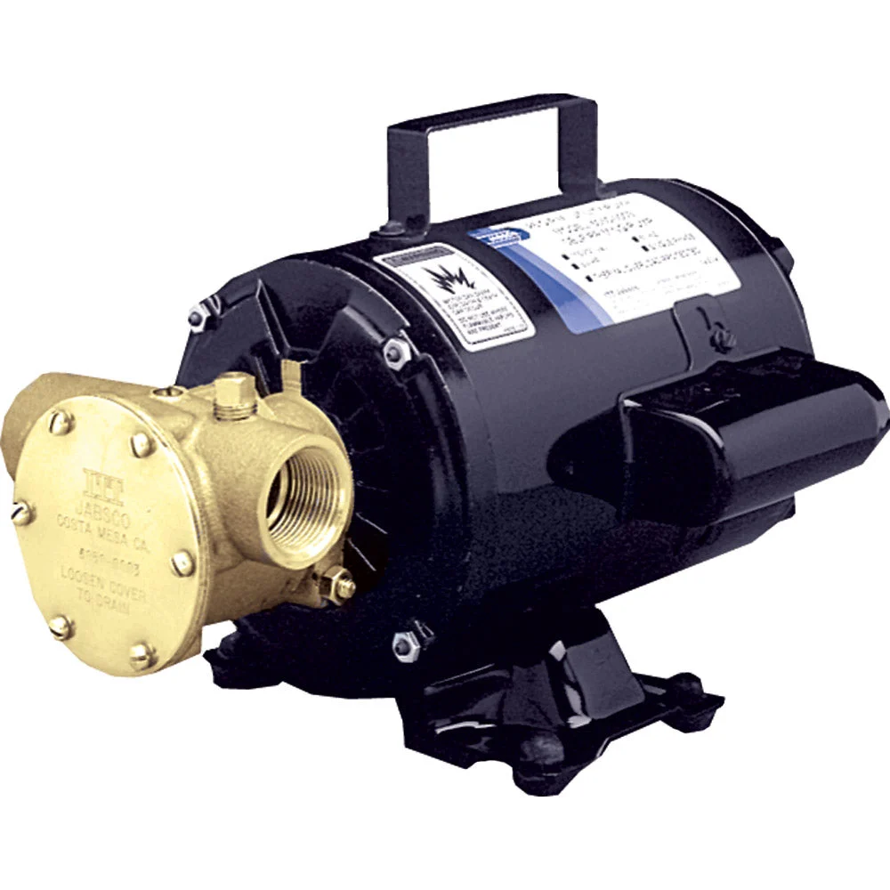 Jabsco Utility Pump w/Open Drip Proof Motor - 115V – Marine Electrical Replacement Part