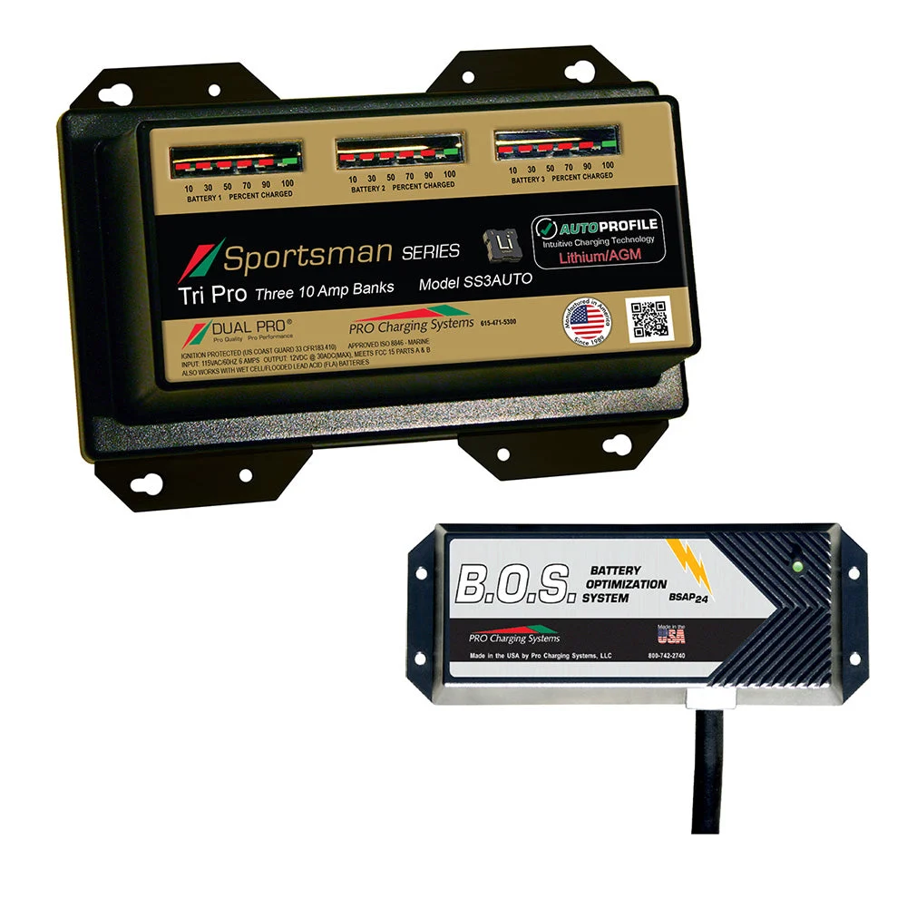 Dual Pro SS3 Auto 3 Bank Battery Charger w/3 Bank B.O.S. – Marine Electrical Replacement Part