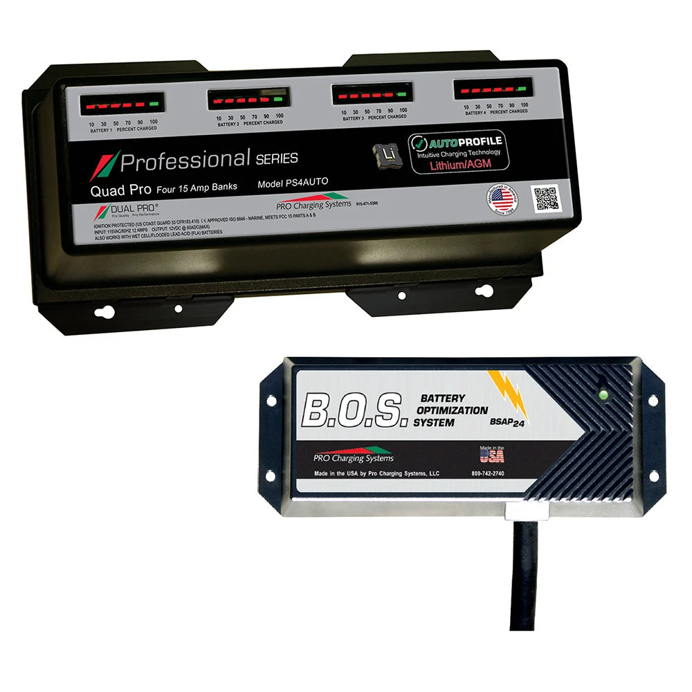 Dual Pro PS4 Auto 4 Bank Battery Charger w/3 Bank B.O.S. – Marine Electrical Replacement Part