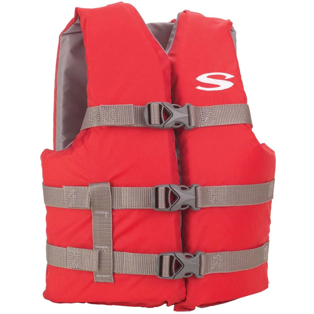 Stearns Youth Classic Vest Life Jacket - 50-90lbs - Red/Grey – Marine Boat Replacement Part